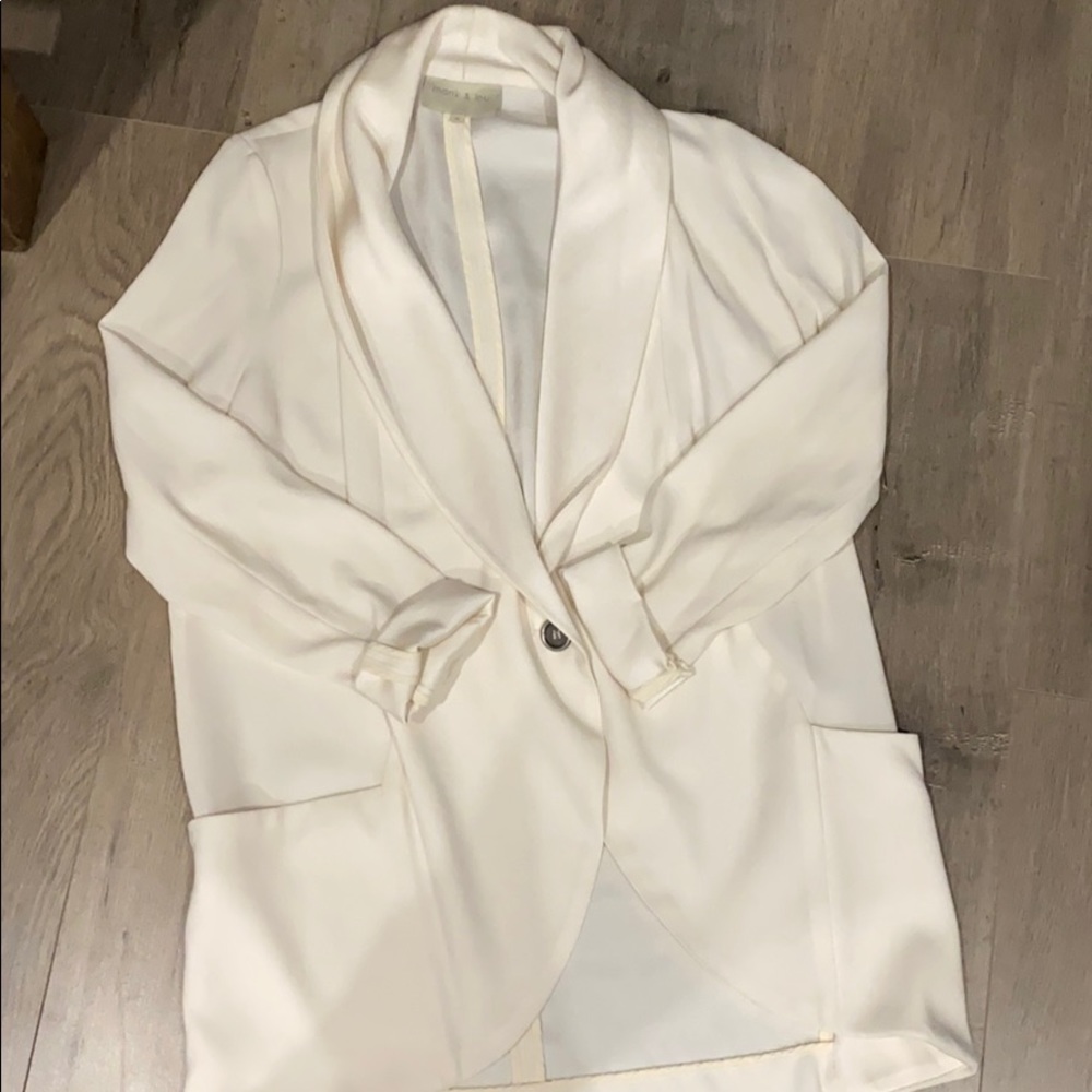 Monk & Lou triacetate blazer - cream - xs
